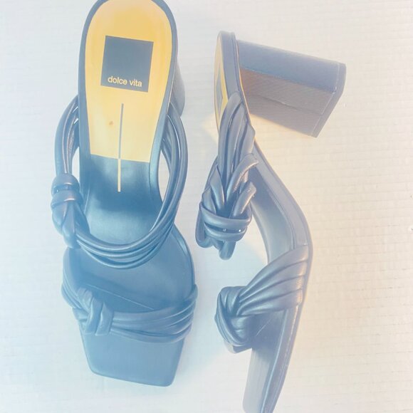 Dolce Vita Black Twisted Strap Sandals – Size 10 - Picture 10 of 16